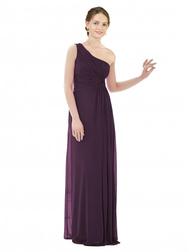 Grape A-Line One Shoulder Long Evening Dress / Bridesmaid Dress York