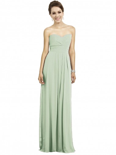 Sage A-Line Sweetheart Long Bridesmaid Dress York