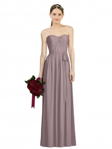 Dusty Rose A-Line Sweetheart Long Bridesmaid Dress York