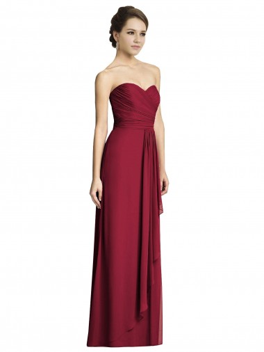 Burgundy A-Line Sweetheart Long Formal Dress / Bridesmaid Dress York