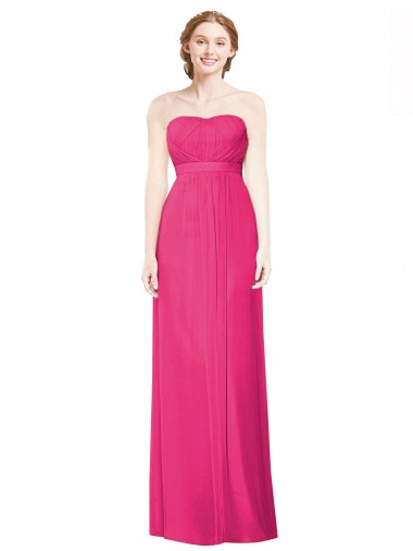 Azalea A-Line Strapless Long Bridesmaid Dress York