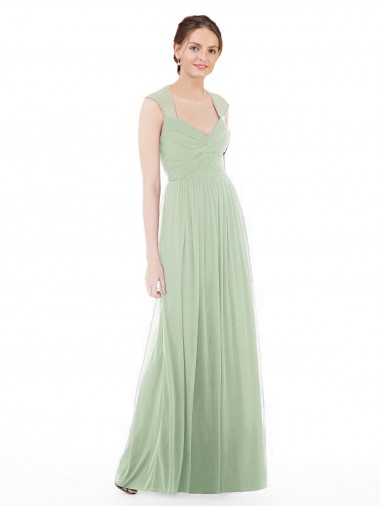 Sage A-Line Sweetheart Long Formal Dress / Bridesmaid Dress York