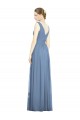 Dusty Blue A-Line V-Neck Long Semi Formal Evening Dress / Bridesmaid Dress York