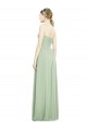 Open Back Sage A-Line Strapless Long Bridesmaid Dress York