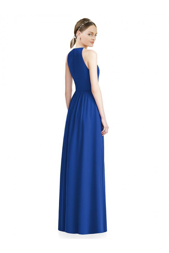 Silver A-Line Halter Neck Long Bridesmaid Dress / Evening Dress York