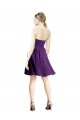 Purple A-Line Strapless Knee Length Bridesmaid Dress York