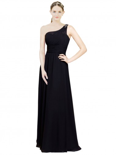 Black A-Line Sweetheart Long Bridesmaid Dresses York