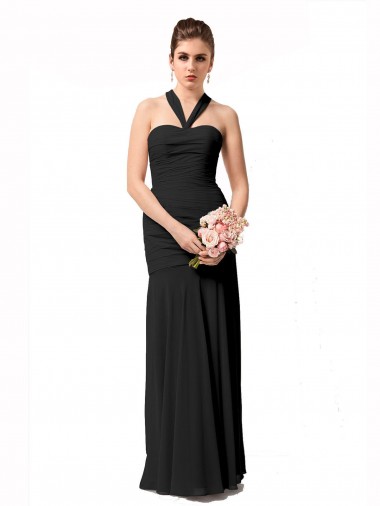 Black Mermaid Halter Neck Long Bridesmaid Dress / Evening Dress York