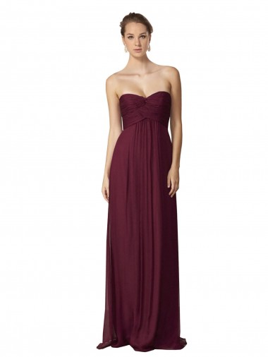 Grape A-Line Sweetheart Long Bridesmaid Dress / Formal Dress York