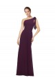 Grape A-Line One Shoulder Long Bridesmaid Dresses York