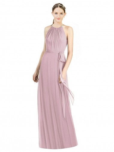 Primrose A-Line Halter Neck Long Bridesmaid Dress York