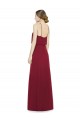 Open Back Burgundy A-Line Halter Neck Long Bridesmaid Dress York