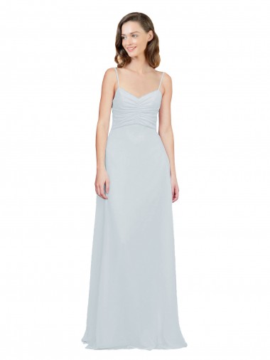 Frost A-Line Spaghetti Straps Long Bridesmaid Dress York