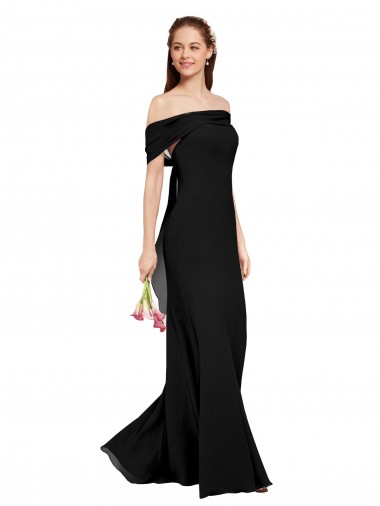 Black Mermaid Off the Shoulder Long Prom Dress / Bridesmaid Dress York