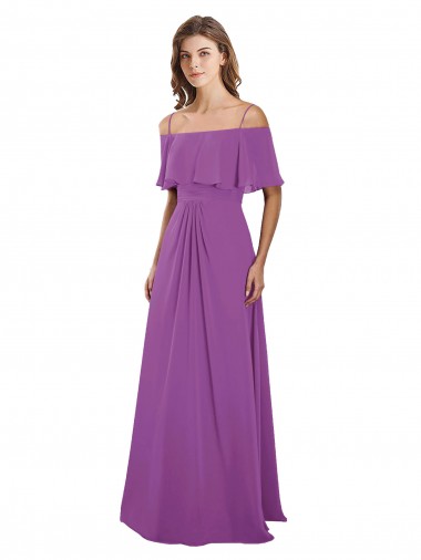 Dahlia A-Line Spaghetti Straps Long Bridesmaid Dress York