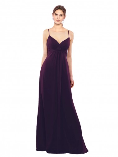 Open Back Grape A-Line Sweetheart Long Formal Dress / Bridesmaid Dress York