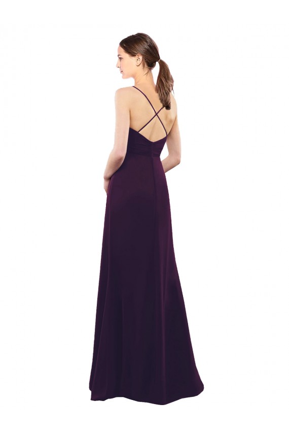 Open Back Grape A-Line Sweetheart Long Formal Dress / Bridesmaid Dress York