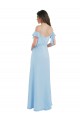 Low Back Light Sky Blue A-Line Sweetheart Long Bridesmaid Dress York