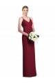 Burgundy A-Line V-Neck Long Formal Dress / Bridesmaid Dress York