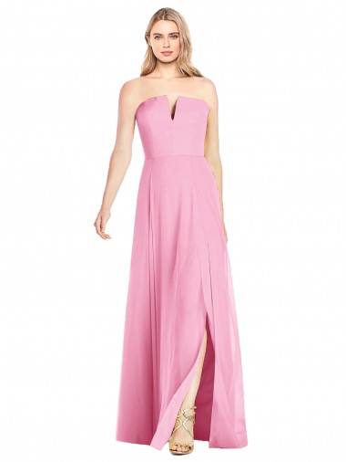 Hot Pink Trumpet Strapless Long Semi Formal Evening Dress / Bridesmaid Dress York