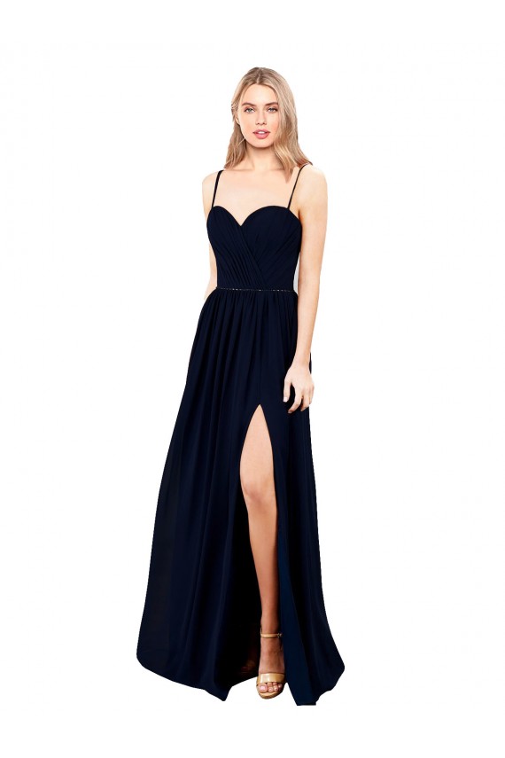 Dark Navy A-Line Sweetheart Long Formal Evening Gown / Bridesmaid Dress York