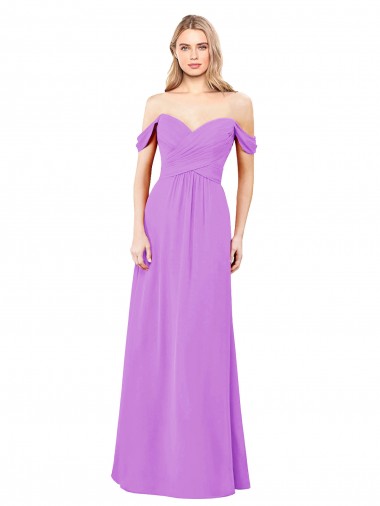 Violet A-Line Sweetheart Long Bridesmaid Dress York