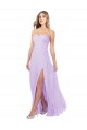 Lilac A-Line Strapless Long Floor Length Bridesmaid Dress York