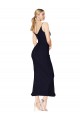 V-Back Dark Navy Mermaid High Neck Knee Length Formal Evening Gown / Prom Dress / Bridesmaid Dress York