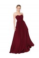 Burgundy A-Line Strapless Long Formal Evening Gown / Prom Dress / Bridesmaid Dress York