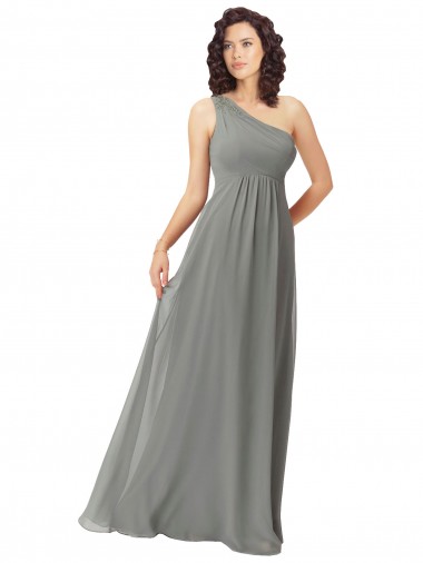 Wisteria A-Line One Shoulder Long Bridesmaid Dress York