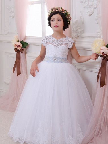 Ivory Ball Gown Sweetheart Chapel Train Flower Girl Dresses York