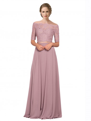 A-Line Off the Shoulder Long Prom Dress / Bridesmaid Dress York