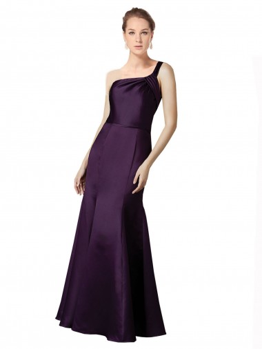 Grape Mermaid One Shoulder Long Prom Dress / Bridesmaid Dress York