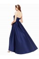 Low Back Dark Navy A-Line Strapless Long High Low Evening Gown / Prom Dress / Bridesmaid Dress York