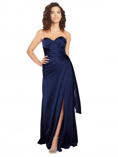 Sapphire A-Line Strapless Long Formal Evening Gown / Prom Dress / Bridesmaid Dress York