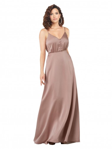 Dusty Pink A-Line Sweetheart Long Formal Evening Gown / Bridesmaid Dress York