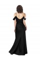 Low Back Black A-Line Off the Shoulder Long Formal Dress / Bridesmaid Dress York