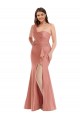 Georgia Peach Mermaid One Shoulder Long Black Tie Plus Size Evening Gown / Prom Dress / Bridesmaid Dress York