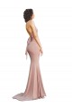 Low Back Dusty Pink Mermaid V-Neck Long Formal Evening Gown / Prom Dress / Bridesmaid Dress York