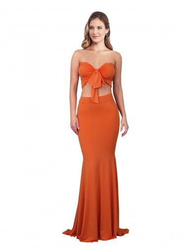 Orange Mermaid Strapless Long Formal Evening Gown / Prom Dress / Bridesmaid Dress York