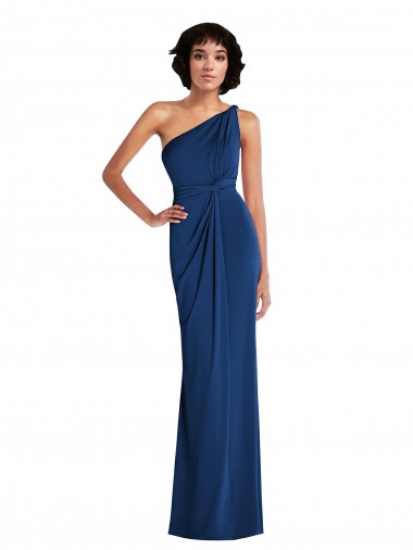 Royal Blue Sheath One Shoulder Long Semi Formal Evening Dress / Prom Dress / Bridesmaid Dress York