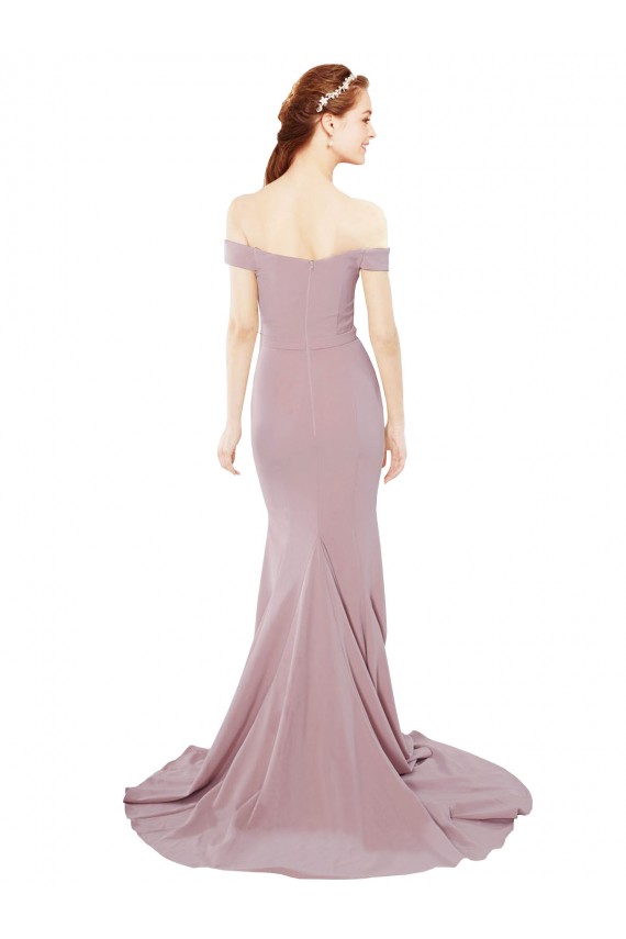 Dusty Pink Mermaid Sweetheart Sweep Train Bridesmaid Dress / Evening Dress York