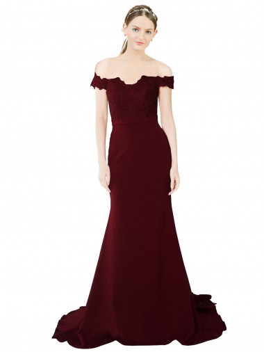 V-Back Burgundy Gold Mermaid Sweetheart Sweep Train Formal Evening Gown / Prom Dress / Bridesmaid Dress York