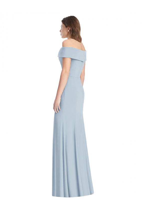 Light Sky Blue Trumpet Off the Shoulder Long Formal Dress / Bridesmaid Dress York