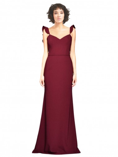 Burgundy Mermaid Strapless Long Prom Dress / Bridesmaid Dress York