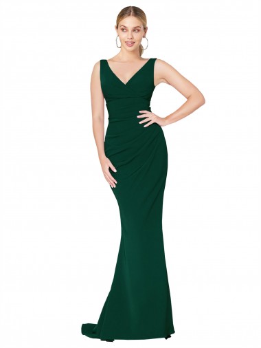 Midnight Green Mermaid High Neck Long Formal Evening Gown / Prom Dress / Bridesmaid Dress York