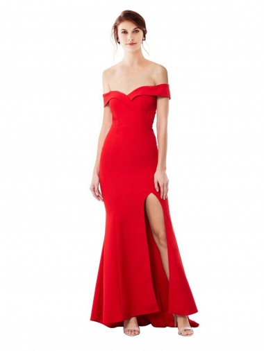 Red Mermaid High Neck Long Formal Evening Dress / Prom Dress / Bridesmaid Dress York