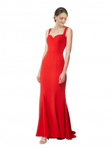 Red Mermaid High Neck Long Formal Evening Gown / Prom Dress / Bridesmaid Dress York