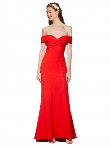 Red Mermaid High Neck Long Bridesmaid Dress / Formal Dress York