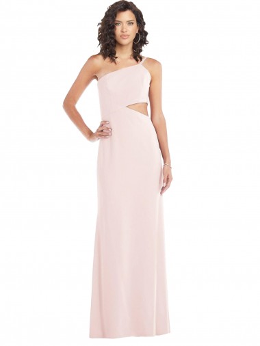 Pink Trumpet One Shoulder Long Formal Evening Gown / Prom Dress / Bridesmaid Dress York